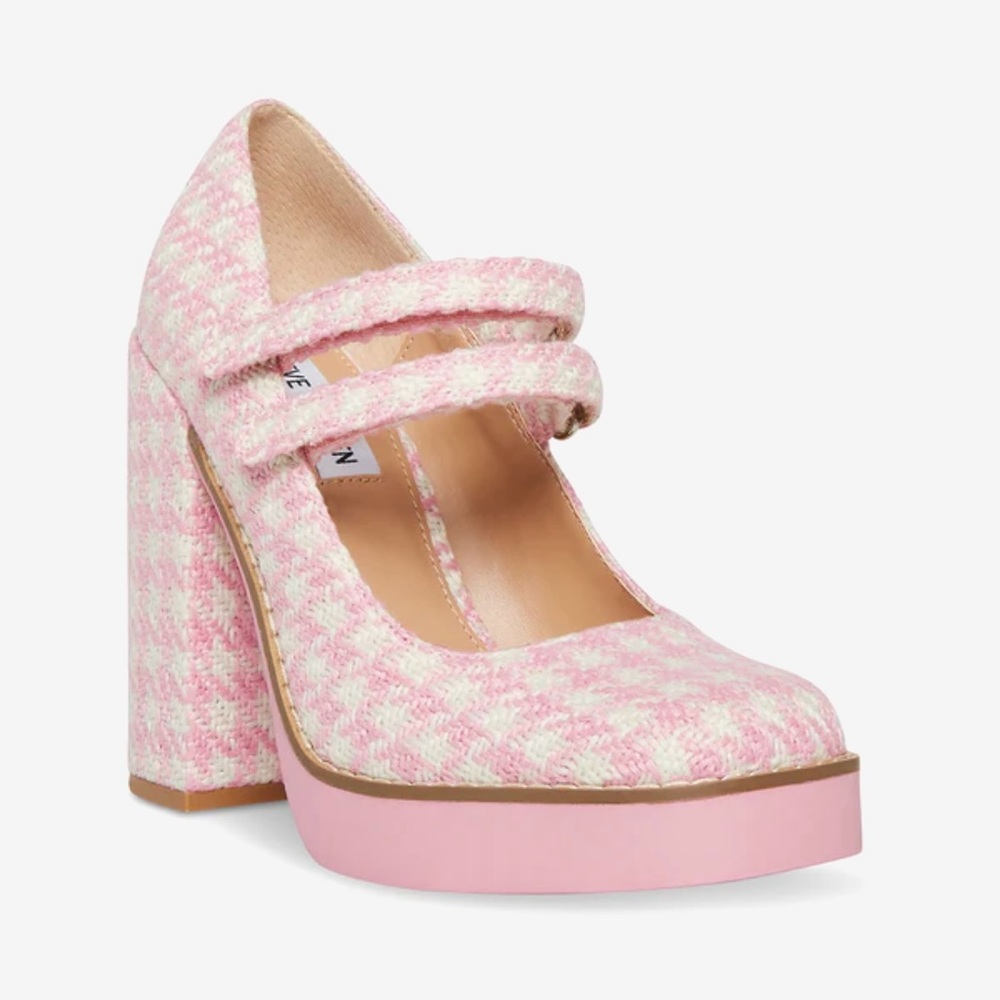 Steve Madden Twice Pink/white platform Mary Jane size 11